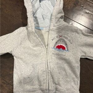 Kids Gray Shark Hoodie